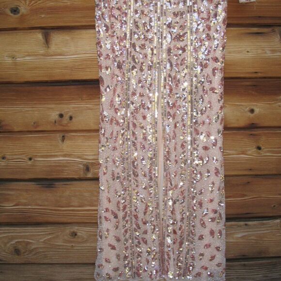 Mac Duggal 5002 Womens EMBELLISHED FRONT SLIT LONG SLEEVE GOWN - Picture 11 of 16